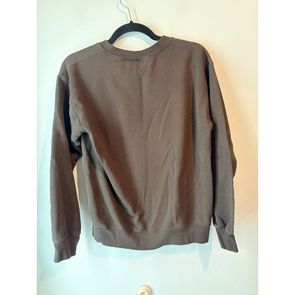 Halloween Sweatshirt Small Black Ghost Cat Pumpkin Embroidered Crewneck Small - Picture 5 of 5